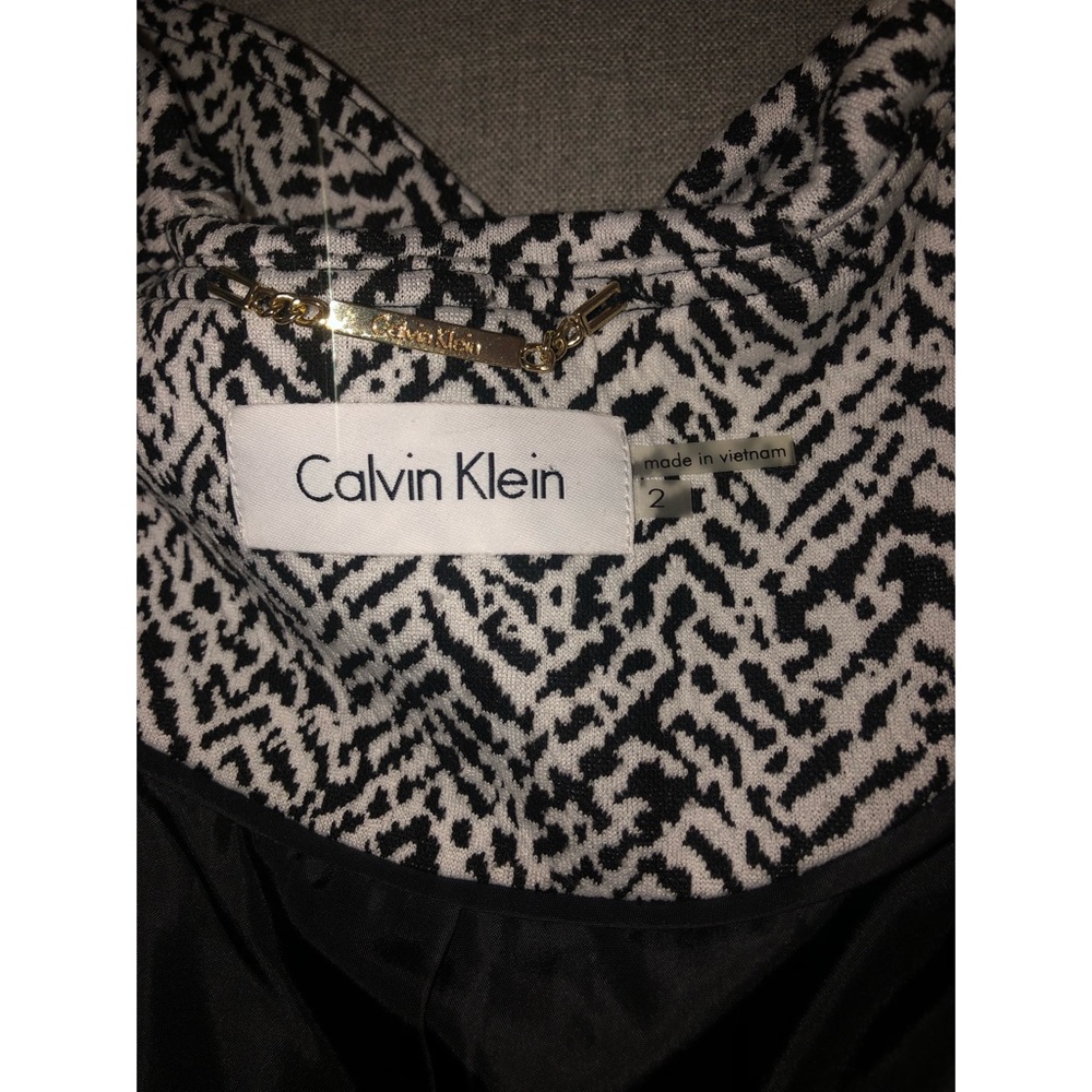 Calvin Klein Drape-Front Ruffle Cardigan - Picture 8 of 10